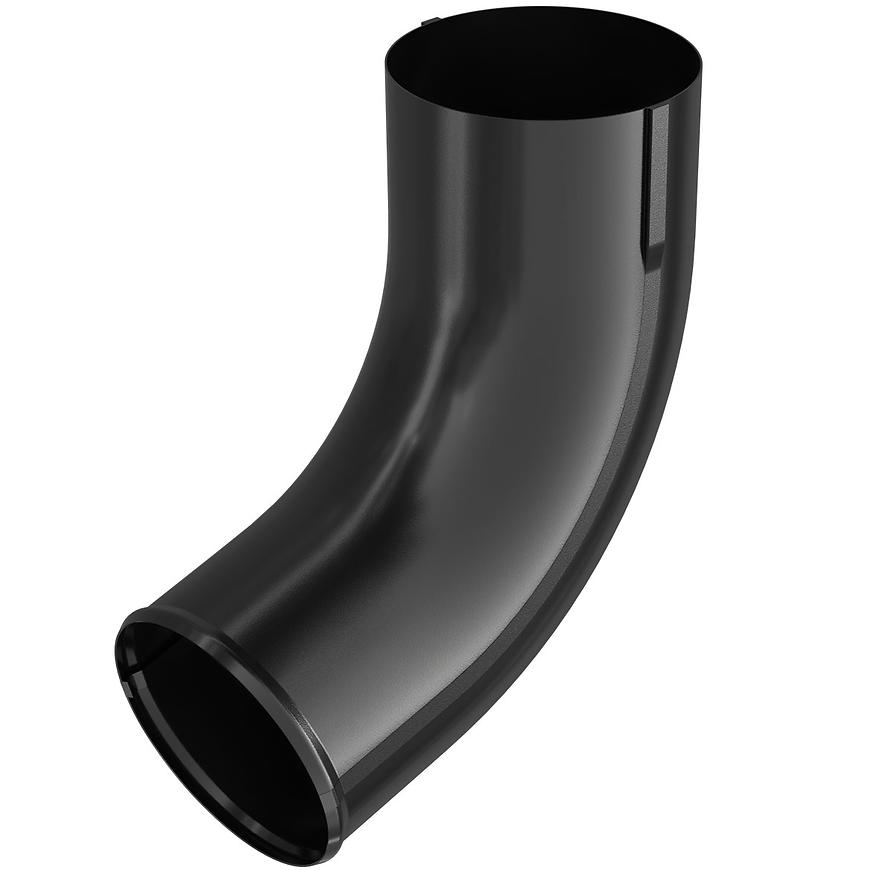 Výtokové koleno pro okapový svod 64-099 ocel 90 mm Bryza černá RAL 9005 CELLFAST BRYZA