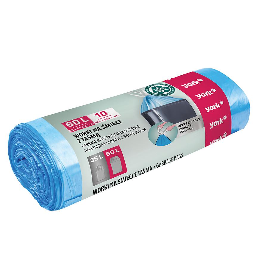 Worki na śmieci z taśmą 60L / 10 ks Baumax