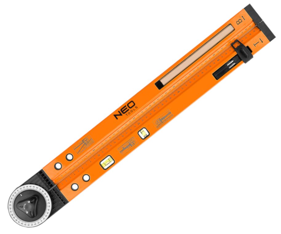 Úhloměr/vodováha stavitelný 500mm Topex