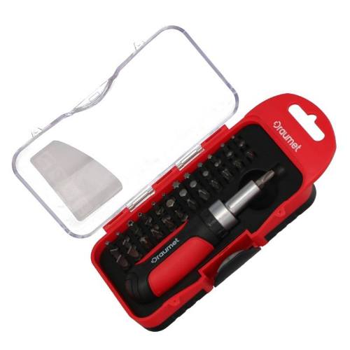 Šroubovák s bity + pouzdro DRAUMET 38 ks Euronářadí