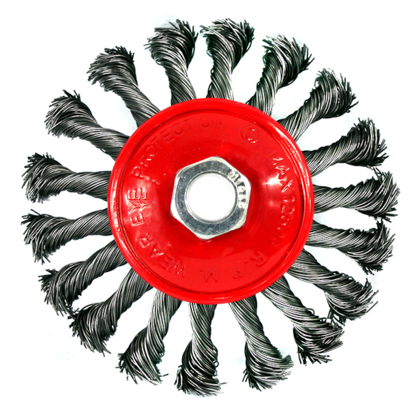 Drátěný kartáč miskový copánkový do úhlové brusky 125mm G00607 GEKO