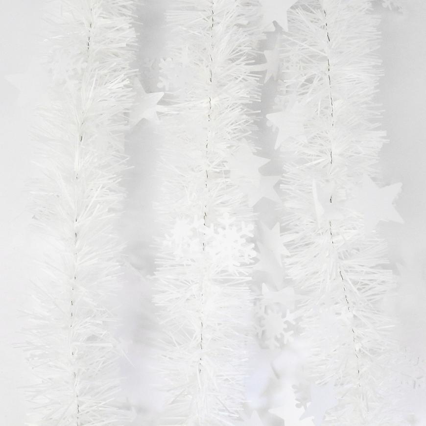 Girlanda S Hvězdo A Vločkami 3cm 6cm 2m Bílá 10562-03 Baumax