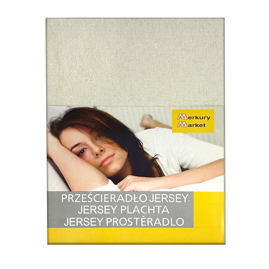 Jersey prostěradlo s napínací gumou 200x220 béžové b.2 Baumax