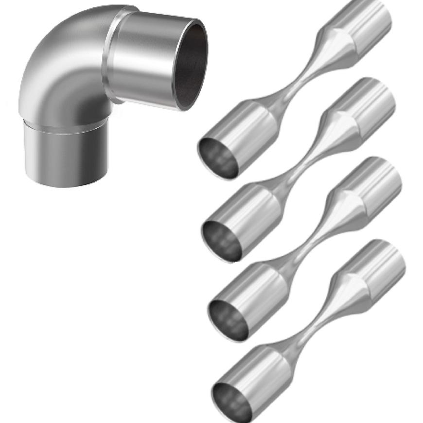 Kolená oceľ nehrdz. 1x42.4 + 4x12 AVIS