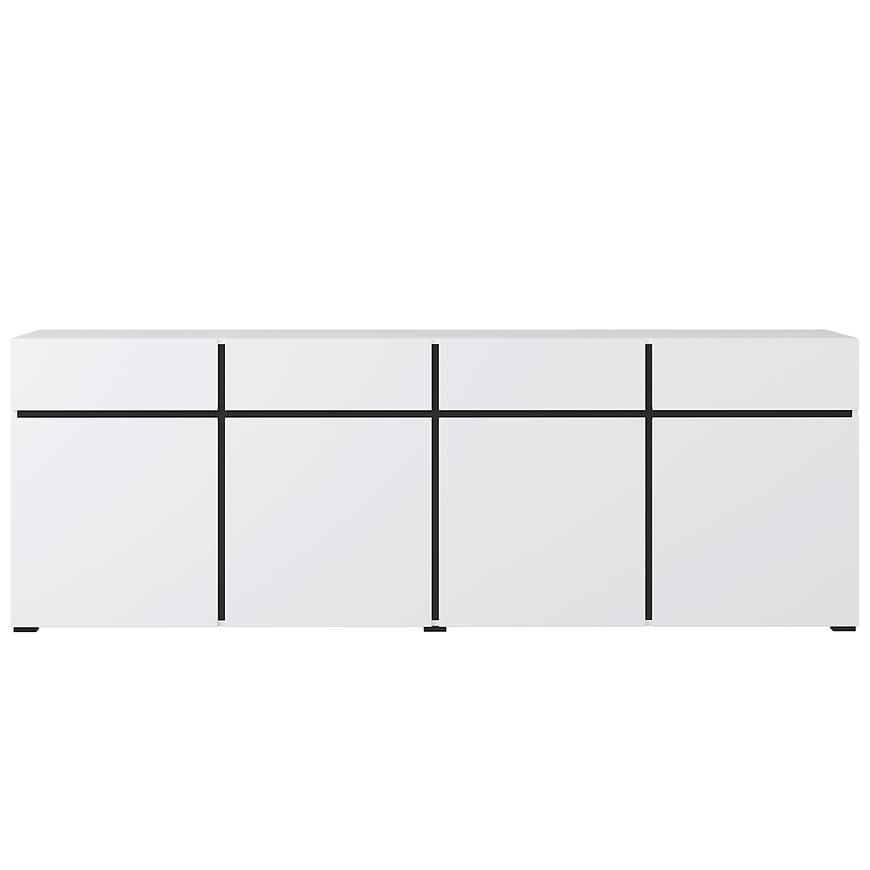 Komoda Cross 4D4S bílá/černá Baumax