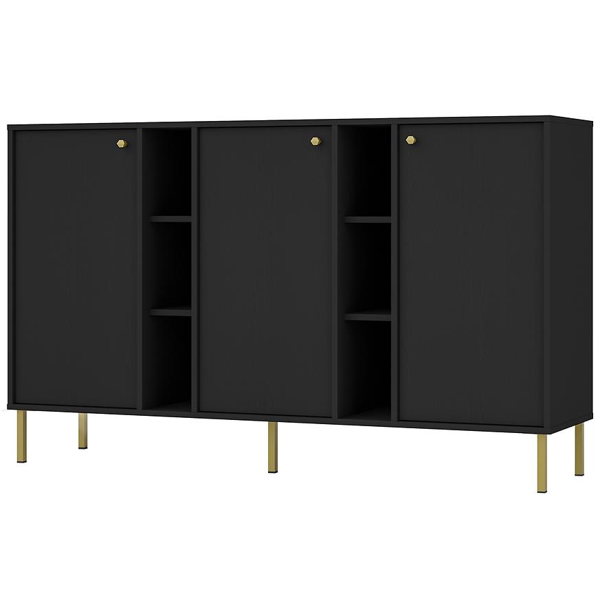 Komoda Tokyo 2 3D černý grafit 823 Baumax