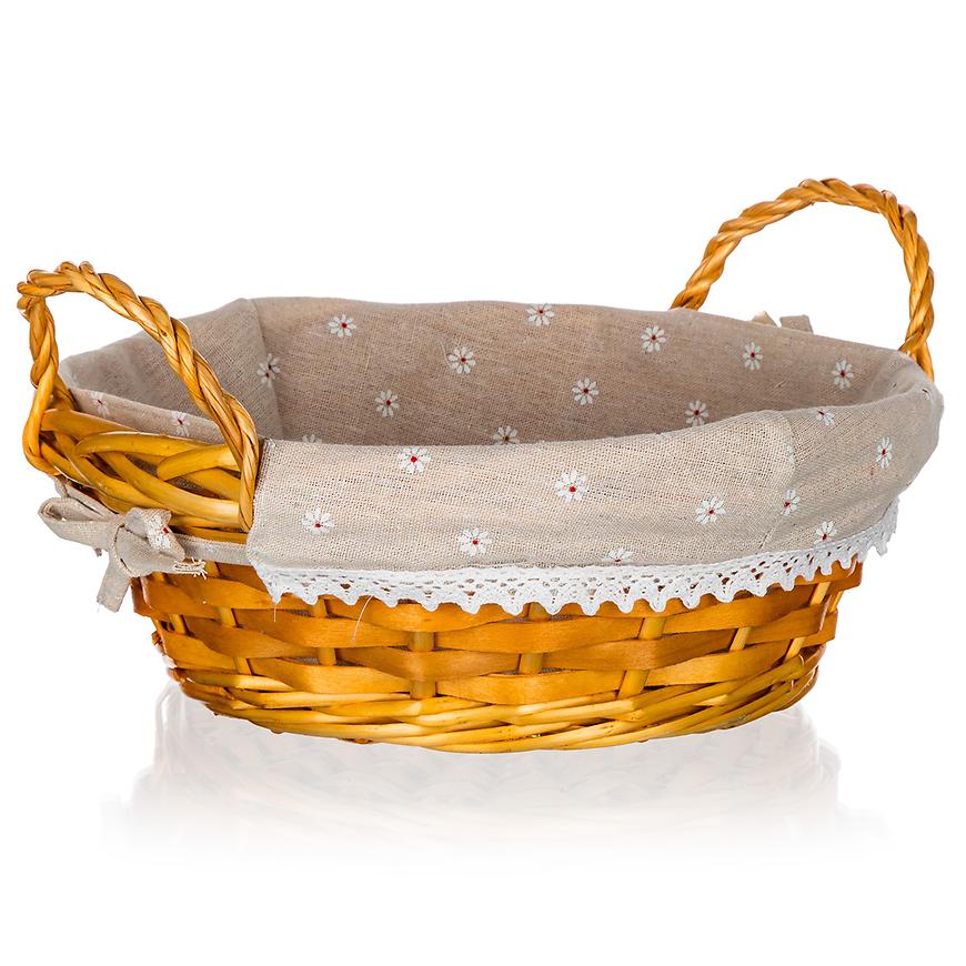 Košík proutěný s ušima Daisy 30x12cm
