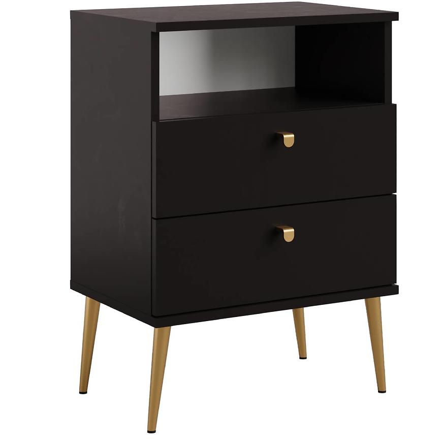 Noční Stolek High 2D černá Baumax