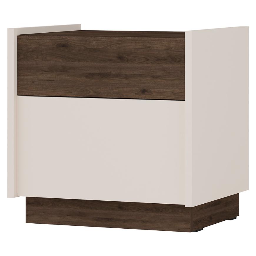 Noční Stolek Kobe 801 2S pískově béžová/ořech okapi Baumax