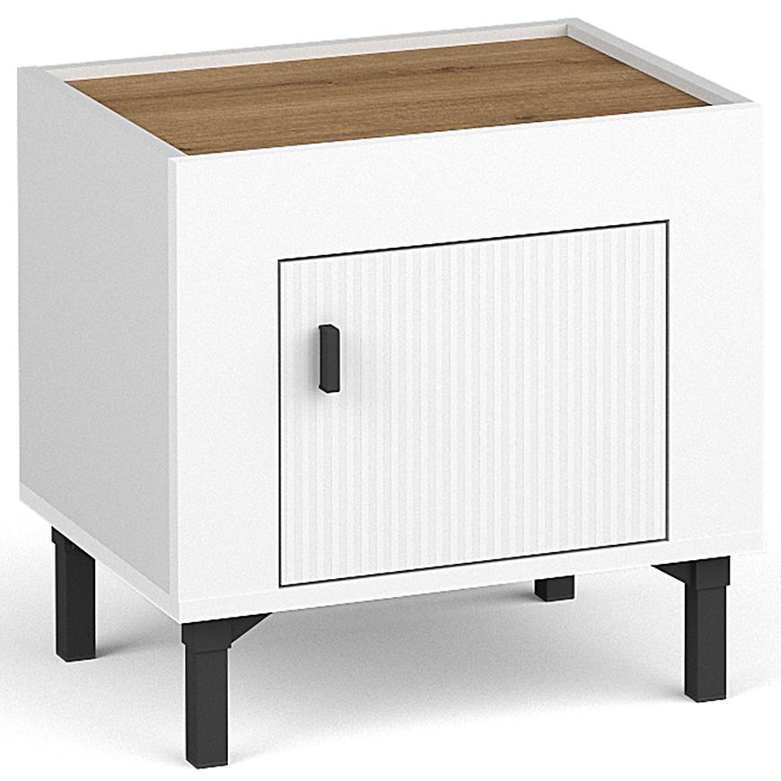 Noční Stolek Mossa M11 dub whisky/bíly mat Baumax