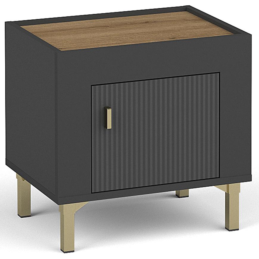 Noční Stolek Mossa M11 dub whisky/černá mat Baumax