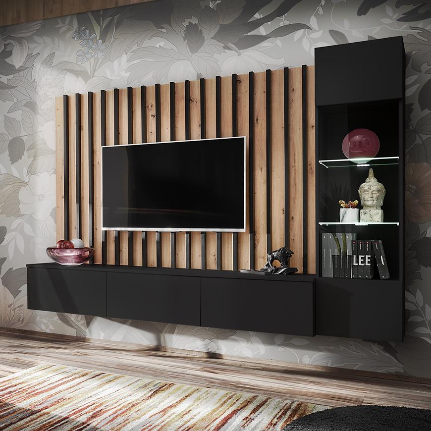 Obývací Stěna VERTI ZAS VT artisan/černá Baumax