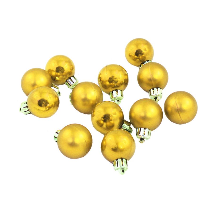 Ozdoby v tubě 3cm 12ks zlaté Baumax