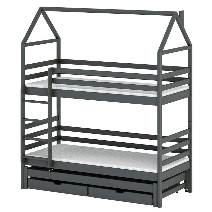 Patrová Postel Domček Dalia 90x200 graphite Baumax