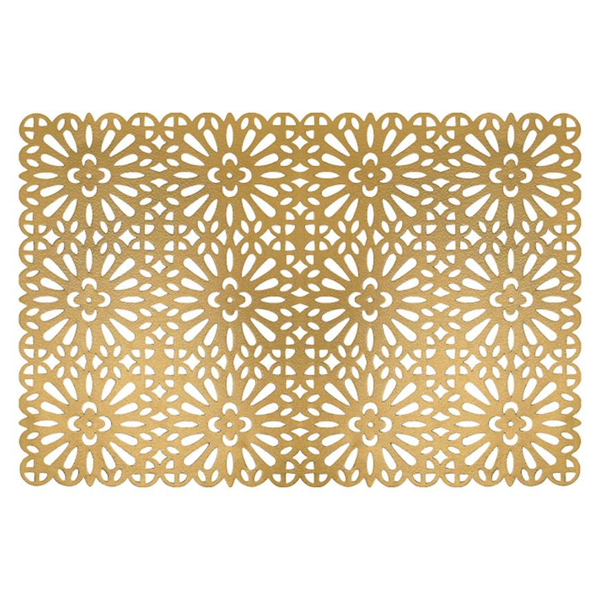 Podložka 30x45cm Pvc/Ps Hranatá Zlatá 37091 Glamour