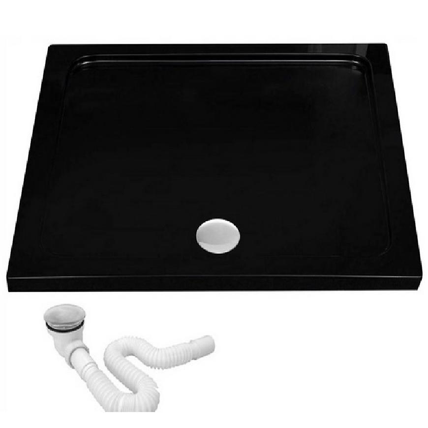 Rea-K4804 sprchová vanička čtvrtá savoy black 80x80+syf REA