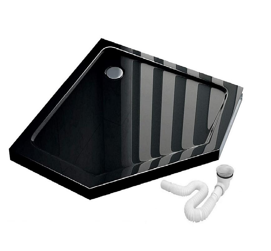 Rea-K8543 sprchová vanička pětiúhelníkový diamond black REA