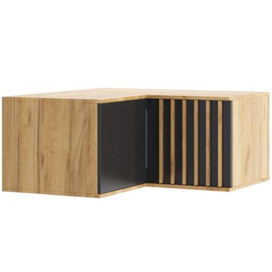 Rohový nástavec na skříň Sorento craft zlatý/černá Buamax