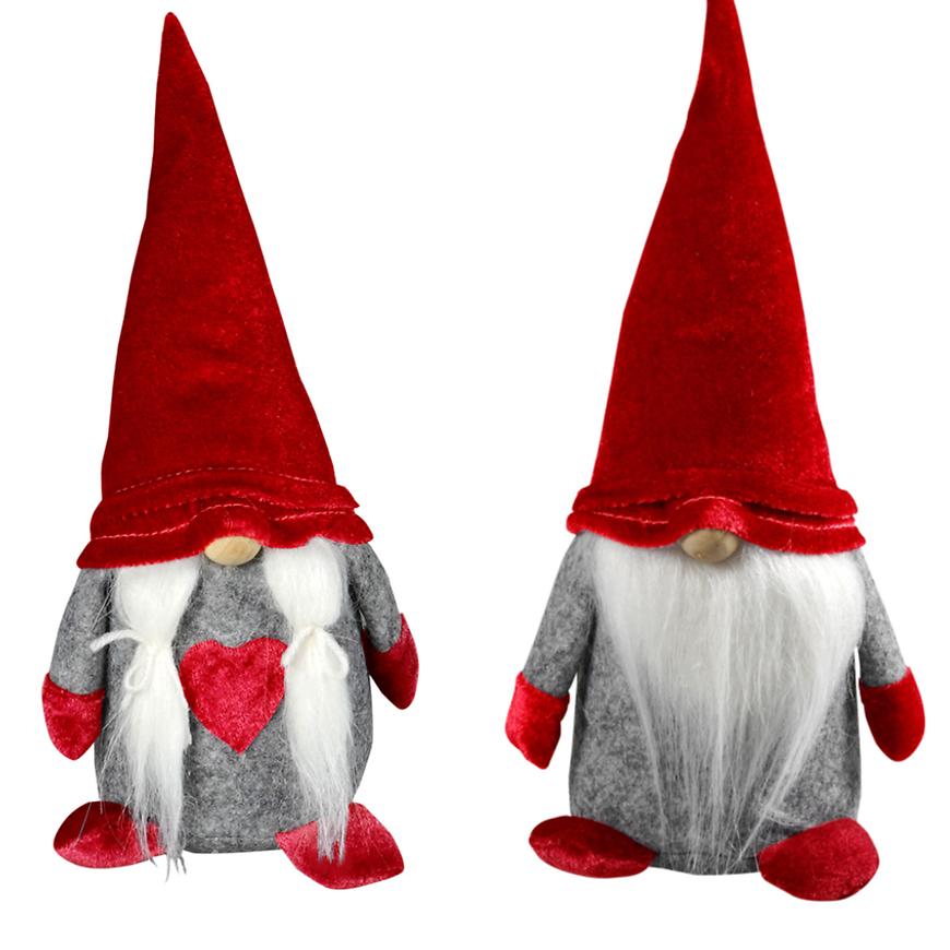 Skřítek ve velurové čepici-červený Baumax