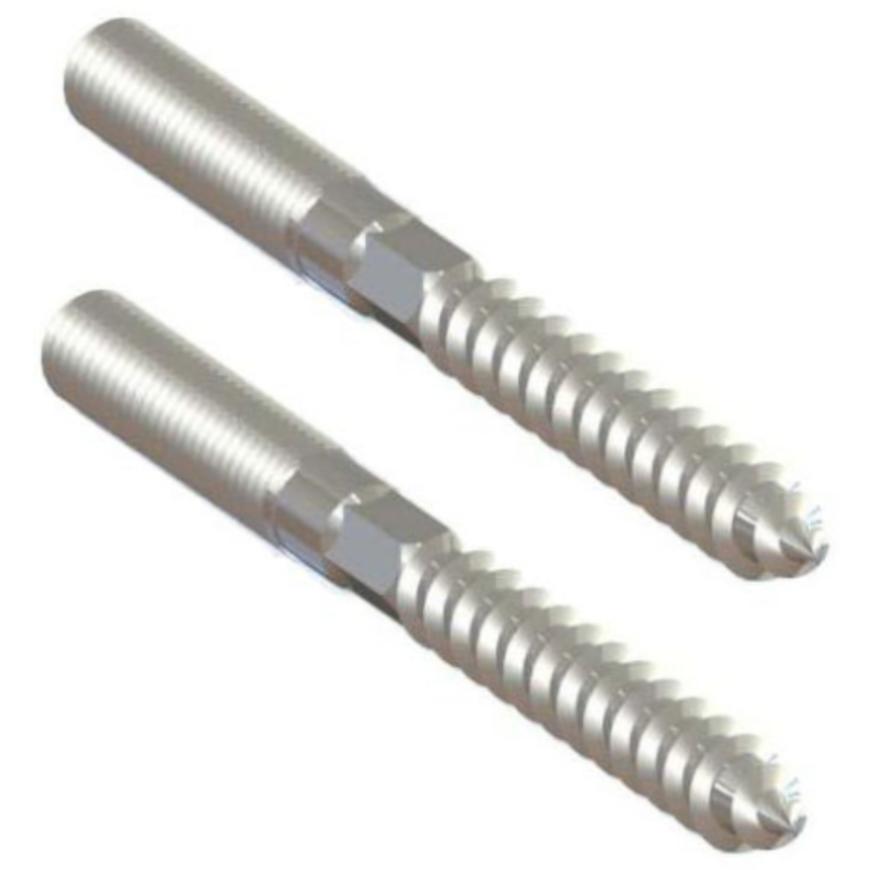 Skrutka dvojzávitová L80mm M8x30mm z nerezové oceli AVIS