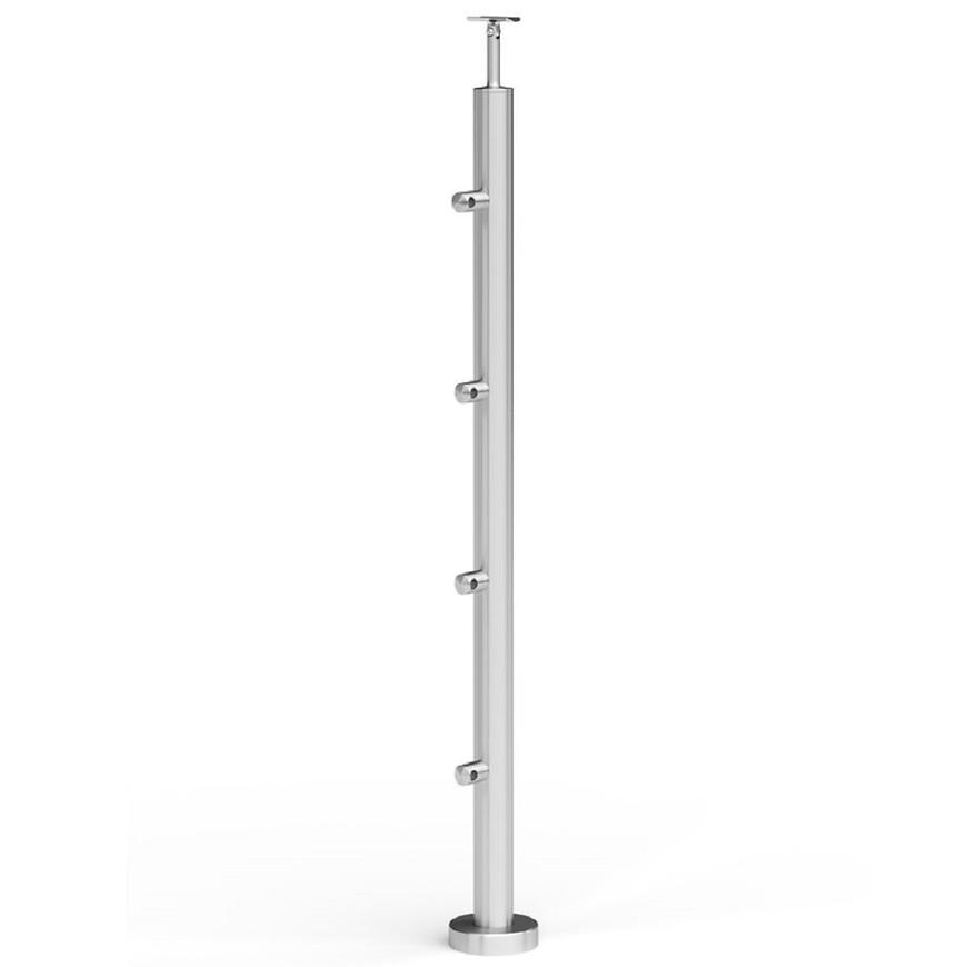 Sloupek atlanta 970mm 4 priechodky podlahový oceľ nehrdz AVIS