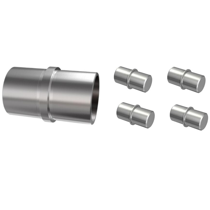 Spojka oceľ nehrdz 1x42.4 + 4x12 AVIS