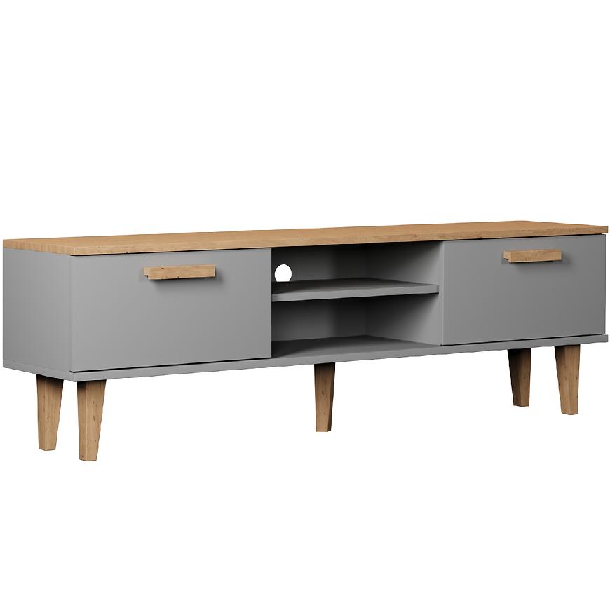 TV Stolek 160 Denver Šedá Chinchilla/Hikora Baumax