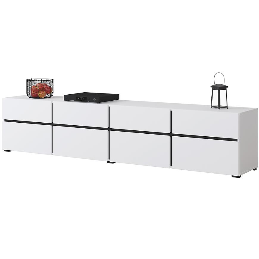 Tv stolek Cross 40 4K4S bílá/černá Baumax