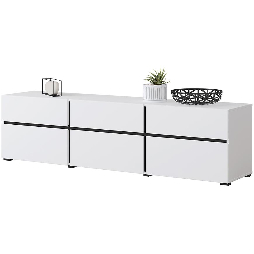 Tv stolek Cross 41 3K3S bílá/černá Baumax