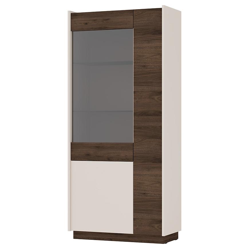 Vitrína 3D Kobe 102 pískově béžová/ořech okapi Baumax