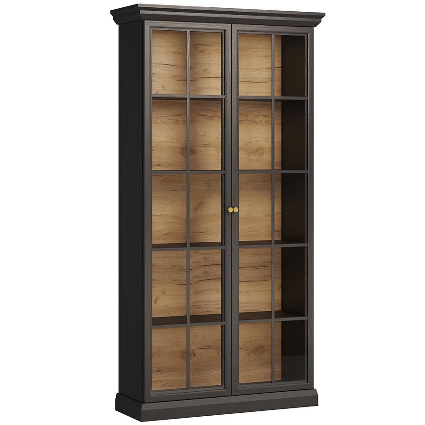 Vitrína Lucca W2D černý grafit Baumax