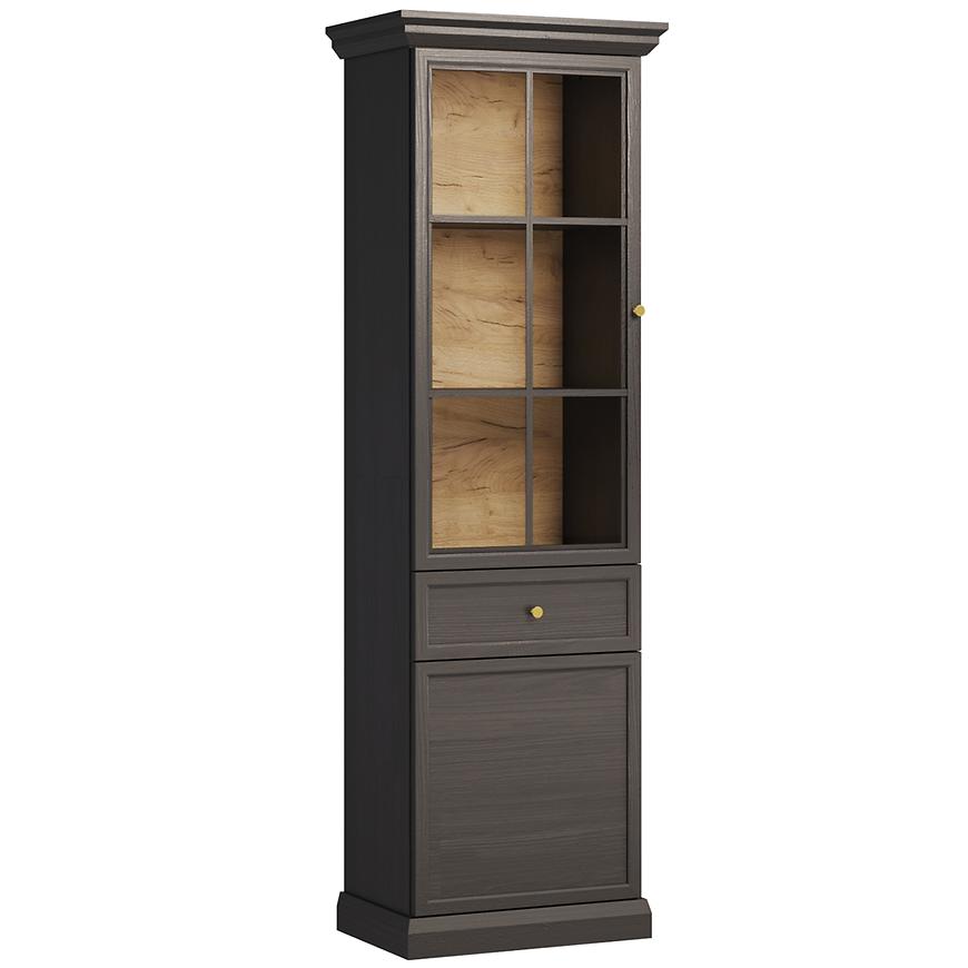 Vitrína Lucca W2D1S černý grafit Baumax