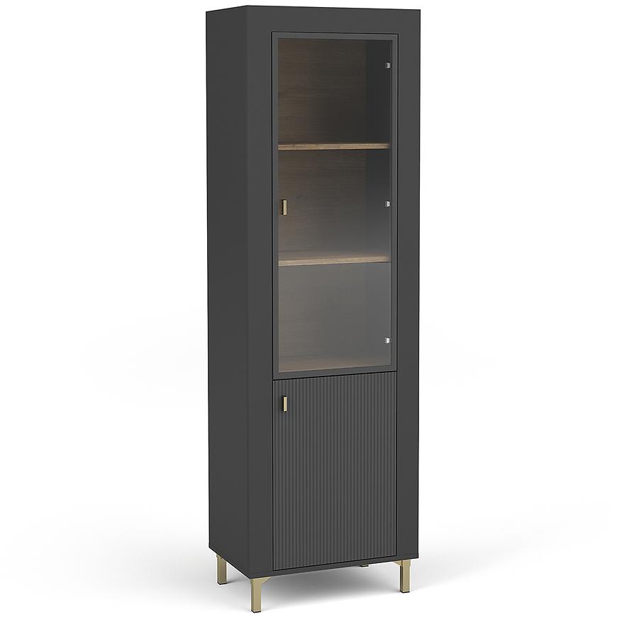 Vitrína Mossa M03 1D dub whisky/černá mat Baumax