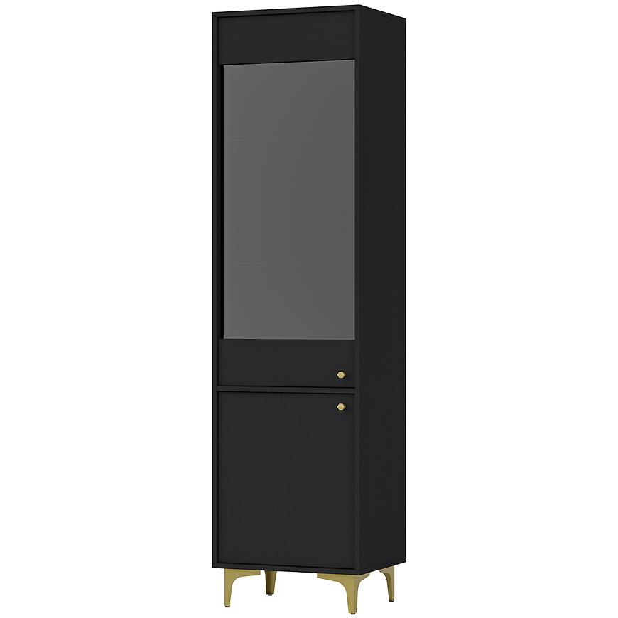 Vitrína Tokyo 1 2D černý grafit 101 Merkury Market