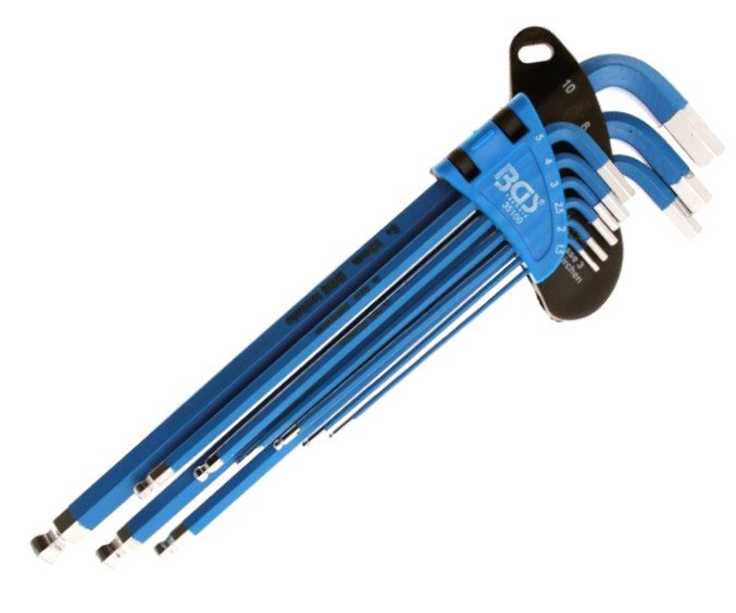 Sada imbus klíčů s kuličkou a magnetem prodloužených 9ks 1.5-10mm BGS