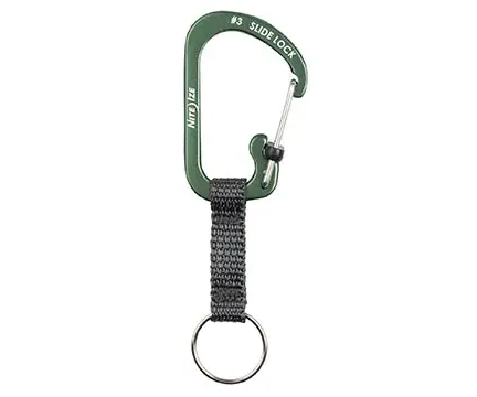 Klíčenka SlideLock Key Ring Aluminum - zelená