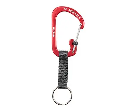 Klíčenka SlideLock Key Ring Aluminum - červená