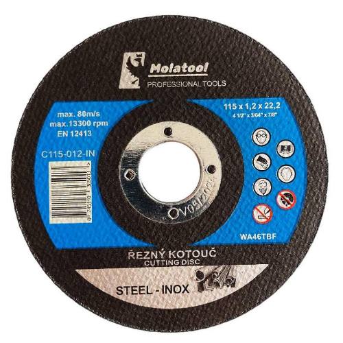 Kotouč řezný 115 x 1.2 x 22.2 mm