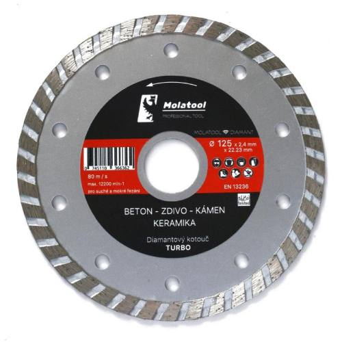 Kotouč diamantový řezný Ø 125 x 2.4 x 22.23 mm