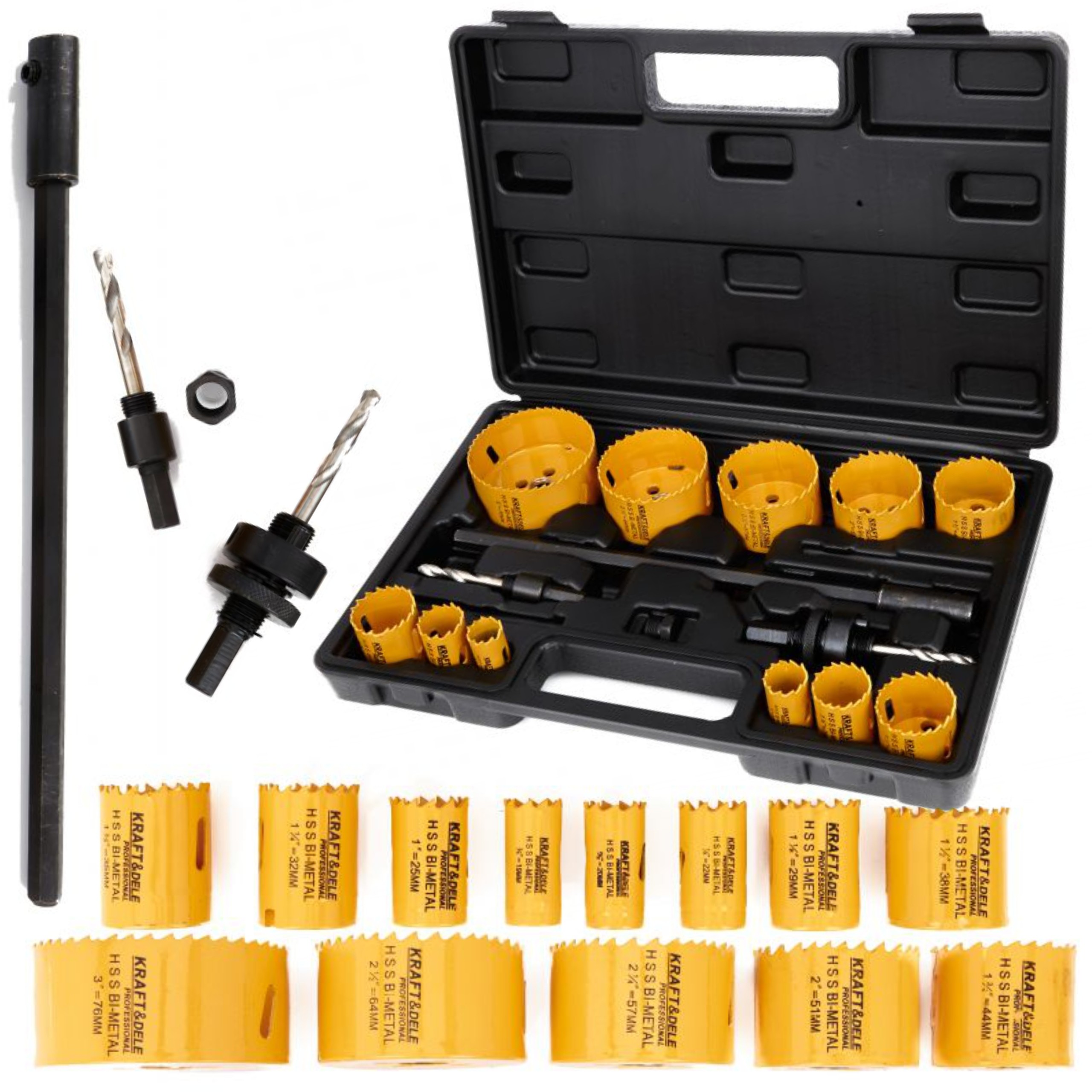 Sada korunek do dřeva 19-76mm