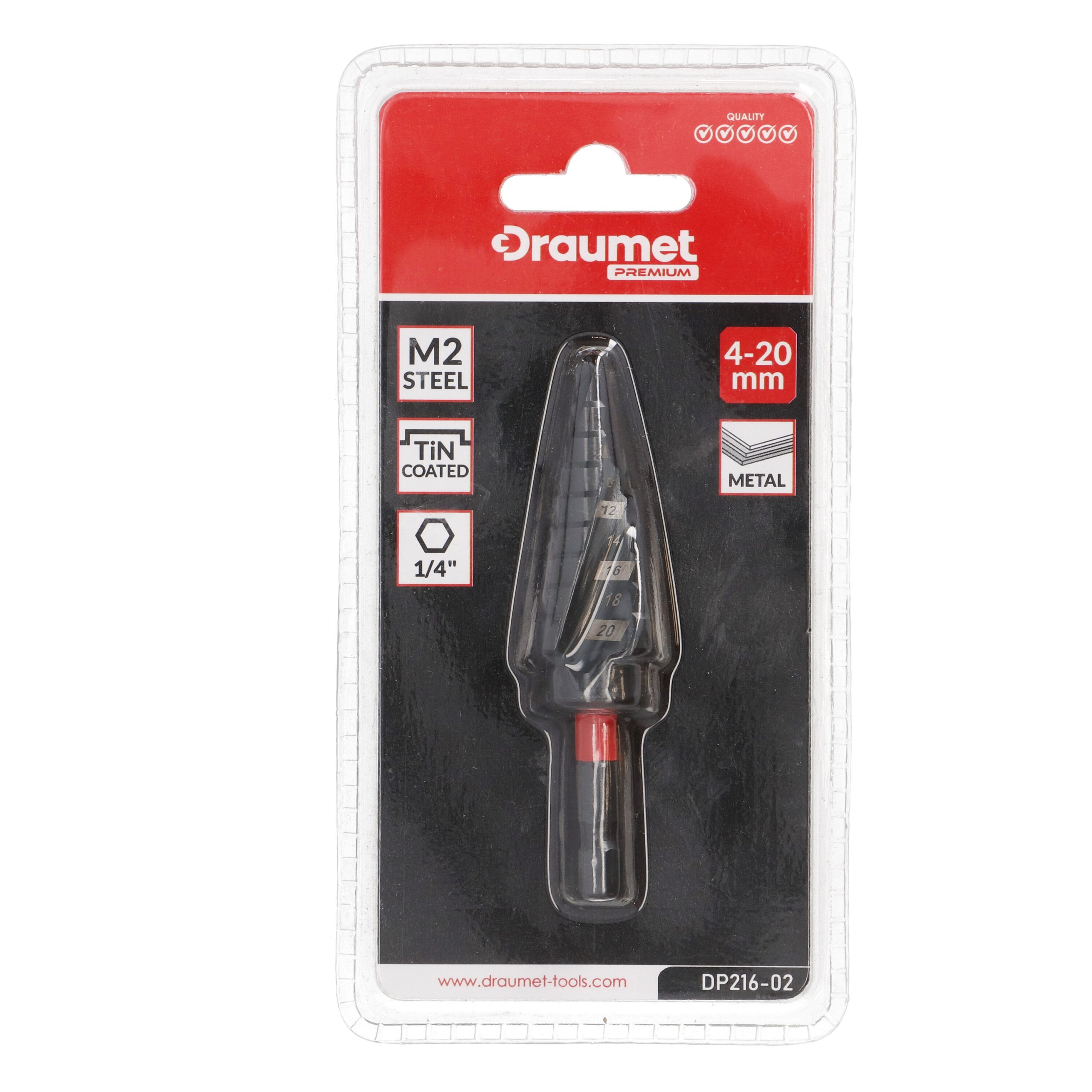 Stupňovitý vrták 4-20mm DP216-02 JIPOS