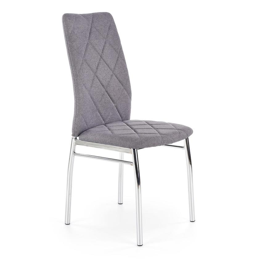 Židle K309 látka/kov světle šedá 43x57x97 Baumax