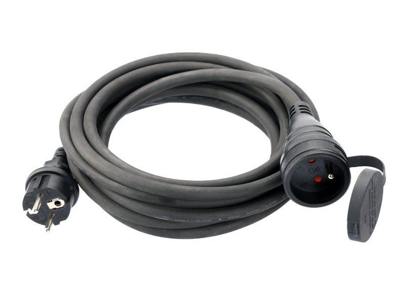 Šňůra prodlužovací gumová 1 zásuvka - 5m