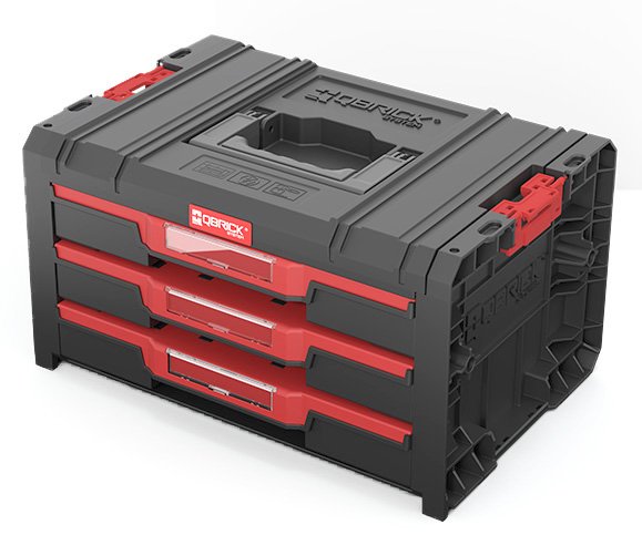 Box se 3 zásuvkami Qbrick System PRO Drawer 3 Toolbox Basic
