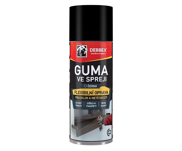 Guma ve spreji černá 400ml Debbex
