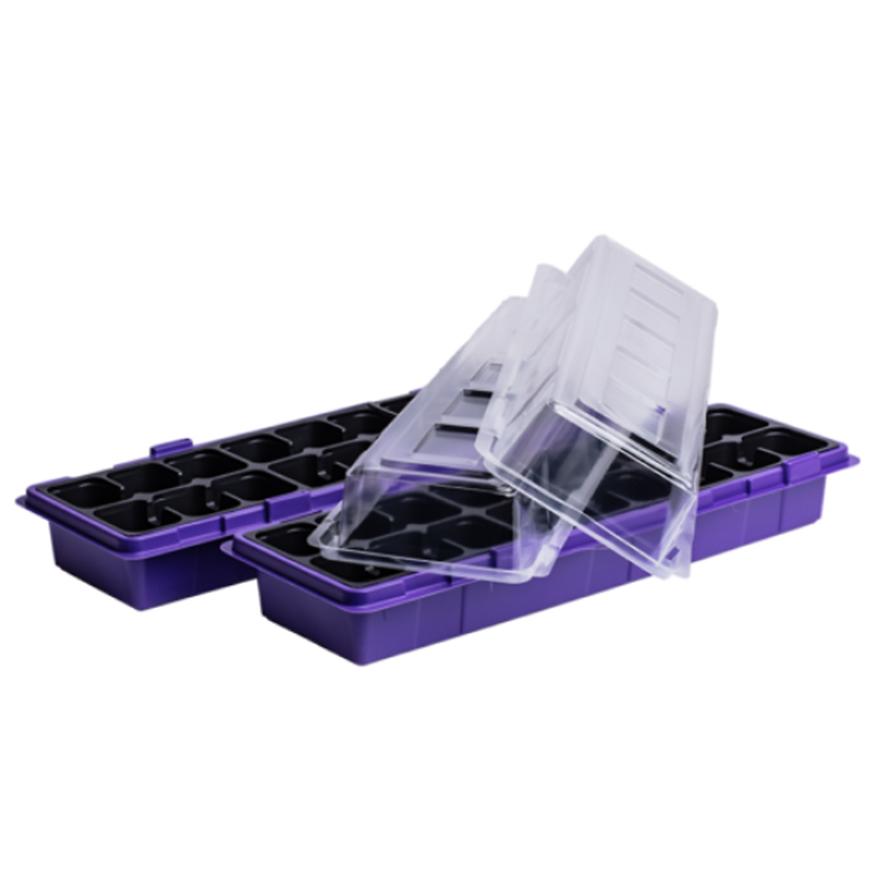2x minipařeniště fialové s 18 komorami a krytem Baumax