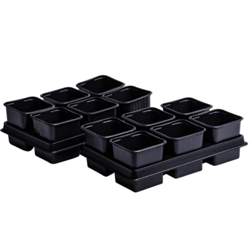 2x sada květináčů s podmiskou