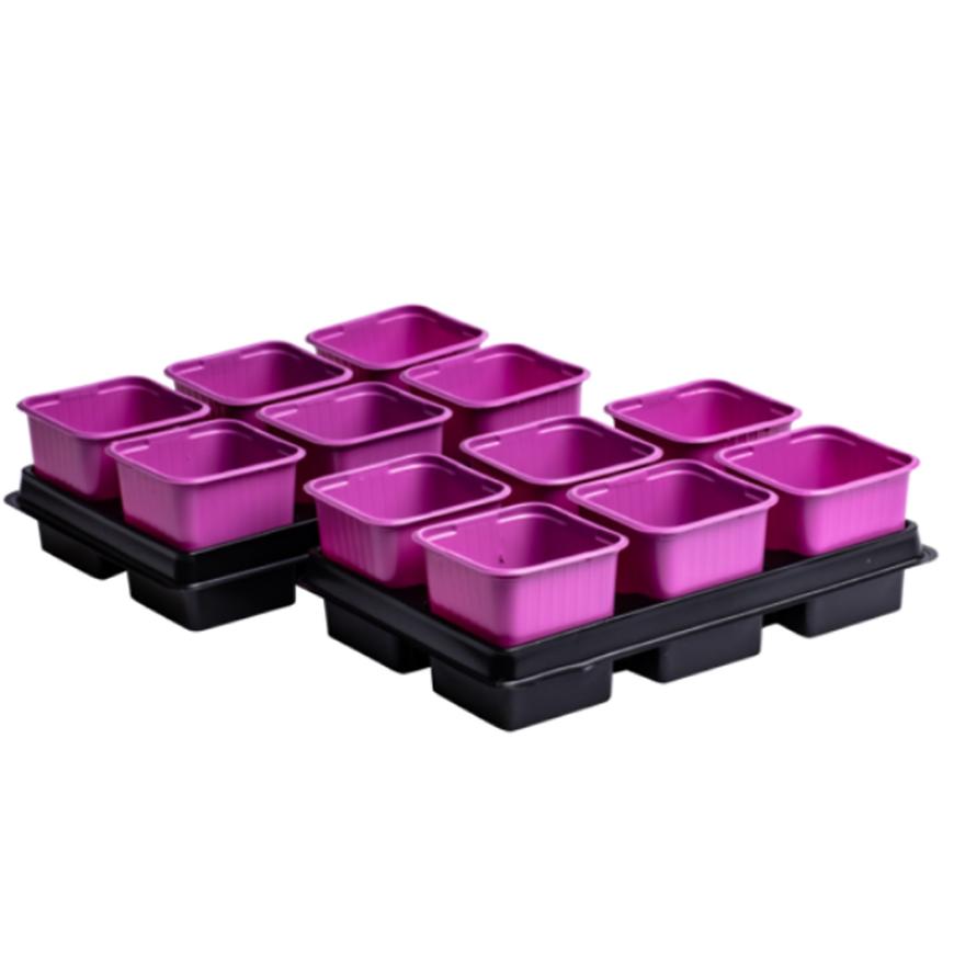 2x sada květináčů s podmiskou