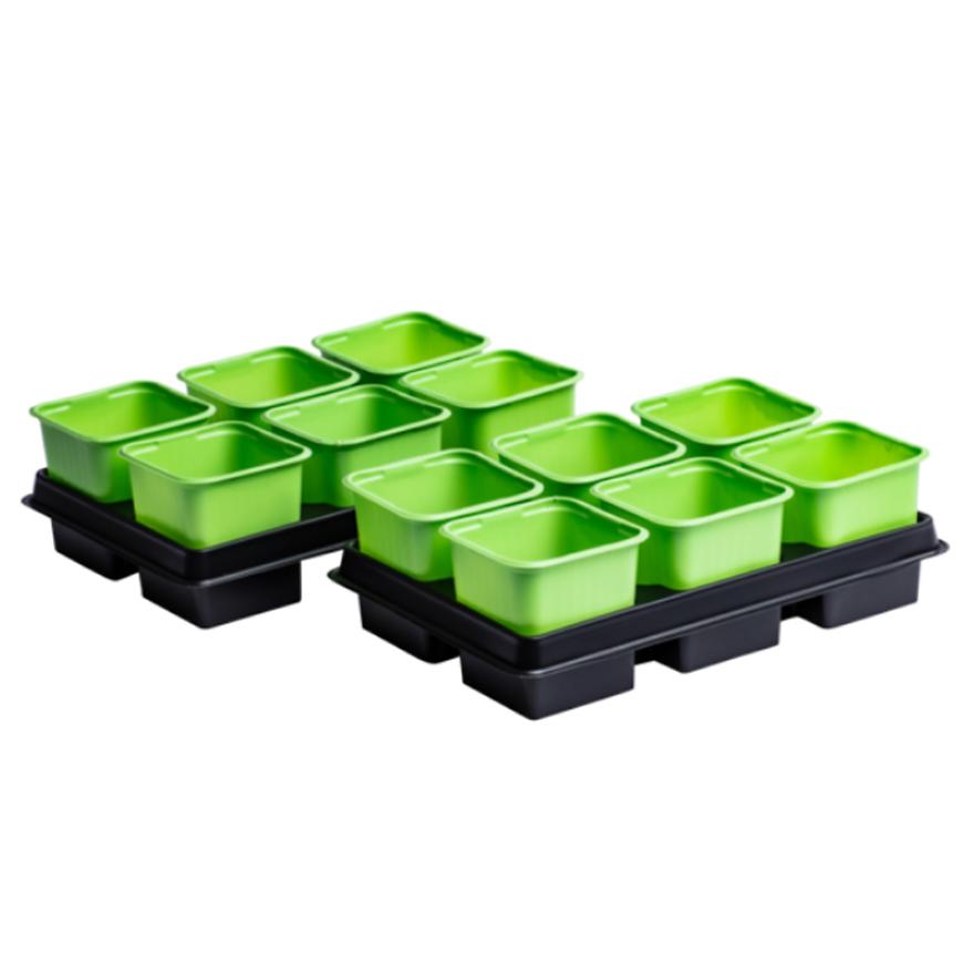 2x sada květináčů s podmiskou