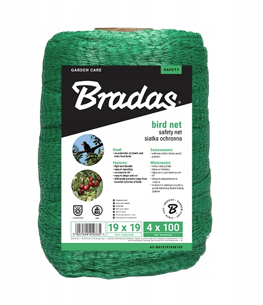 BRADAS Ochranná síť proti ptákům 4x100m 10g/m2 BIRD NET